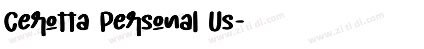 Cerotta Personal Us字体转换
